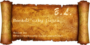 Benkóczky Lujza névjegykártya